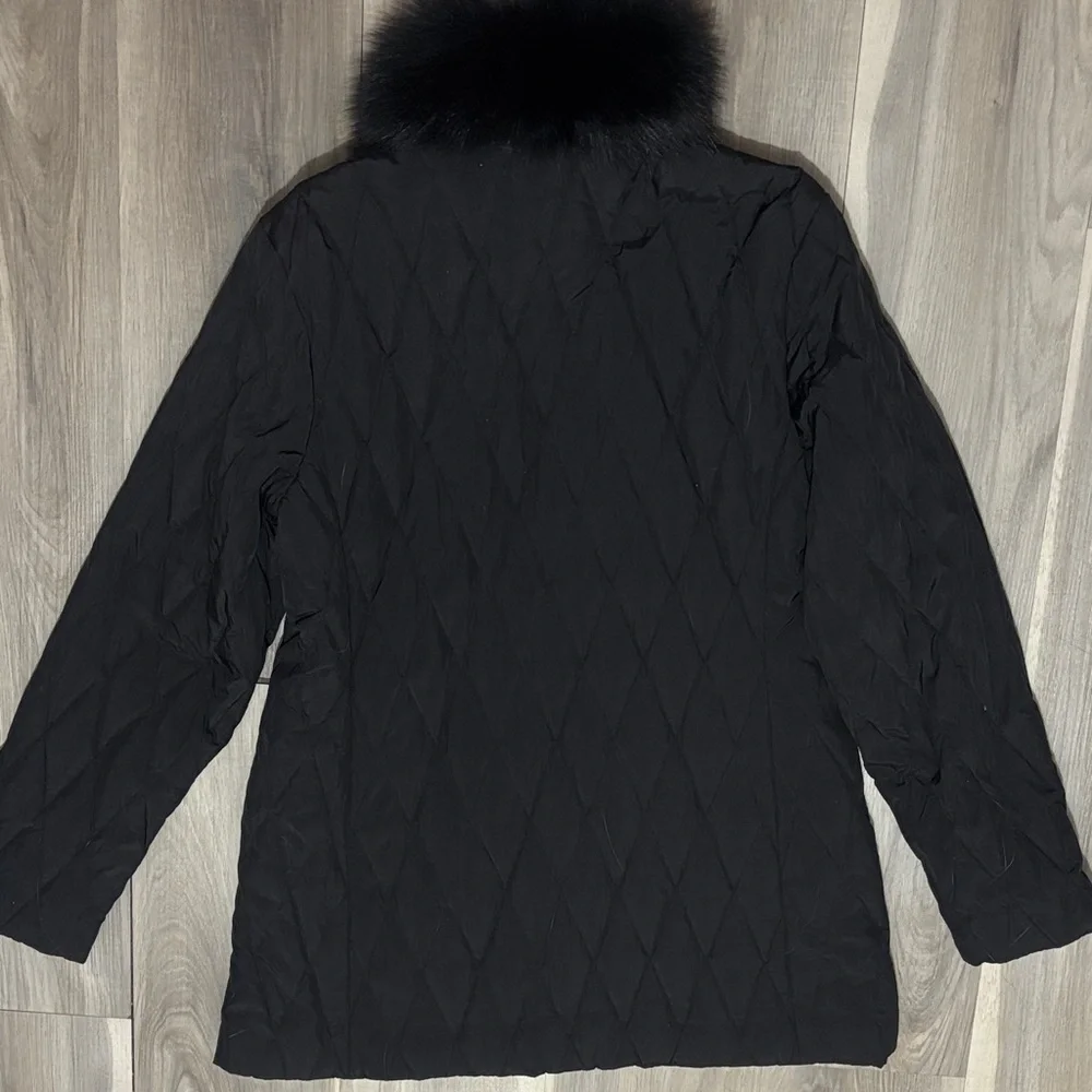 Larry Levine duck down jacket with faux fur - Picture 4 of 4